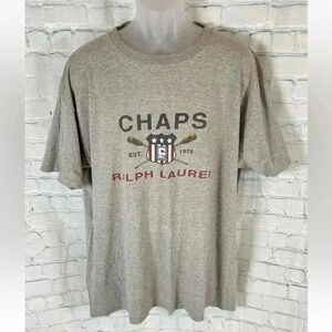 vintage Chaps Ralph Lauren T Shirt Mens XL USA 1990s Rowing Casual Gray‎ tee top